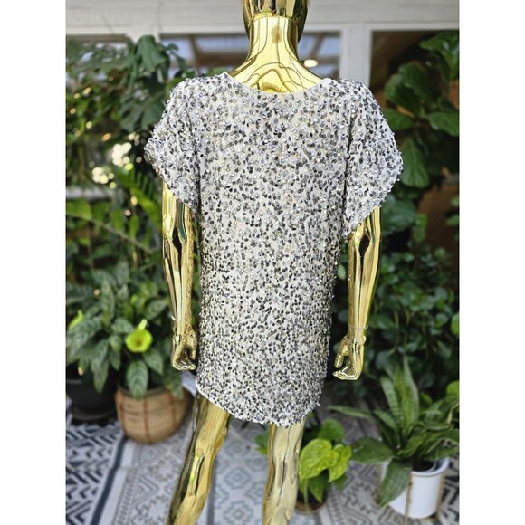 Jen's Pirate Booty Dress Womens P/S Gray Silver Metallic - Picture 6 of 9